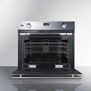 Summit SGWOGD30 30 Inch Wall Oven Gas with Porcelain Interior 12000 BTU