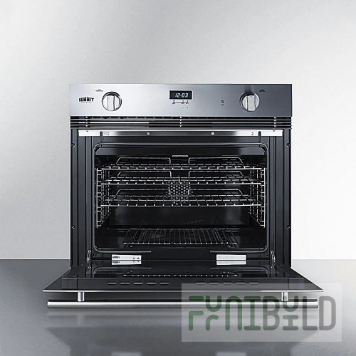 Summit SGWOGD30 30 Inch Wall Oven Gas with Porcelain Interior 12000 BTU