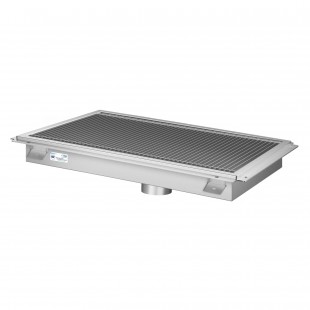 Koolmore KM-FTG-1830 30 Inch Commercial Floor Trough Drain Stainless Steel with Grating