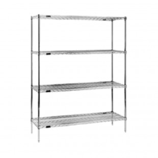 Eagle 1836V63-5 36 Inch 5-tier Wire Shelving Unit with Gray Epoxy Finish