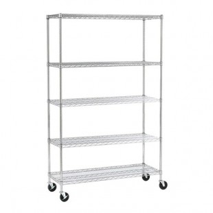Eagle 1848Z63-5 48 Inch 5 Tier Wire Shelving Unit with Zinc Finish