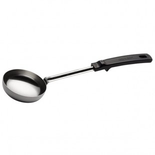 Vollrath 61174 5 Oz Spoon Solid Stainless with Grip N Serv Black Handle