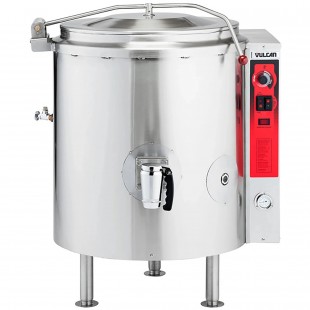 Crown Steam 2PHC-80 80 Gallon Kettle Hinged Cover Two Piece Stainless Steel