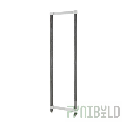 Cambro EXPK2164480 21 Inch Post Kit with Leveling Feet Plastic Gray