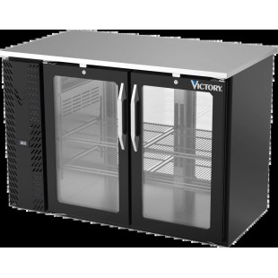 Victory VBBN48HC-FG-PT-S Pass-Thru Back Bar Refrigerator Food Rated Two-section