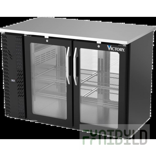 Victory VBBN48HC-FG-PT-S Pass-Thru Back Bar Refrigerator Food Rated Two-section