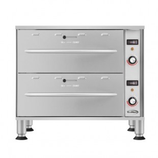 Koolmore KM-WD-M2 27-3/4 Inch Warming Drawer Double Drawer Stainless Steel with Adjustable Legs