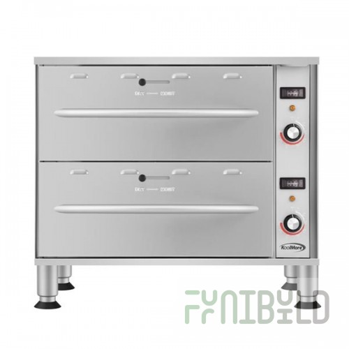 Koolmore KM-WD-M2 27-3/4 Inch Warming Drawer Double Drawer Stainless Steel with Adjustable Legs