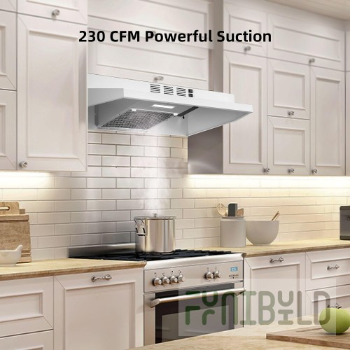 Summit H30RSS 30 Inch Under Cabinet Convertible Exhaust Hood Two-speed Fan