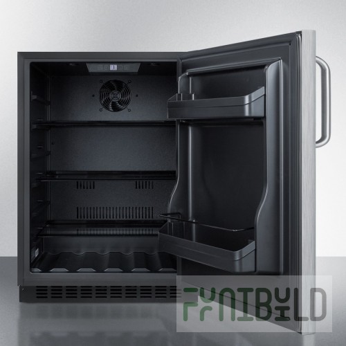 Summit AL54SSTB 24 Inch All-Refrigerator Built-in or Freestanding ADA Compliant
