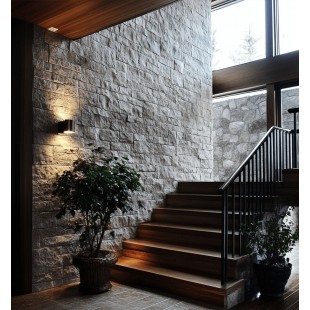 Wood Stone 000-107-LR-G 7' Granite Facade Extension for Curved Doorway Absolute Black