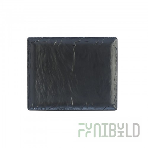 Steelite 68A415EL593 12-3/4 Inch Rectangular Platter Melamine Slate