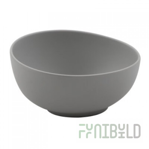 GET Enterprises B-1000-LG 10 Oz Bouillon Bowl Square Melamine Light Gray