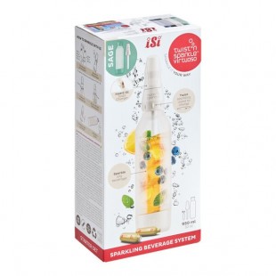 ISi North America 10951601 ISi® Twist'n Sparkle Virtuoso Set Sage Refillable 1 Liter PET Bottle (BPA And Phthalate-free) In Silicone Sleeve