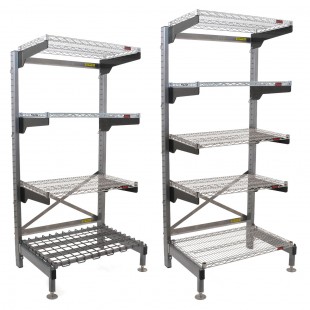 Eagle FCM1436C 36 Inch 2-Tier Cantilevered Shelving Unit with Chrome Finish