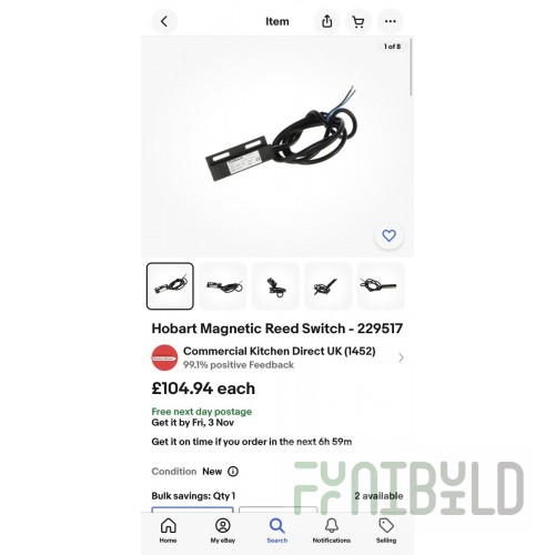 Hobart 0A-104271 Reed Switch Assy 3 3/8