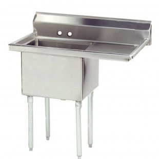 Advance Tabco FC-1-1818 23 Inch Sink Stainless Steel Fabricated No Drainboards