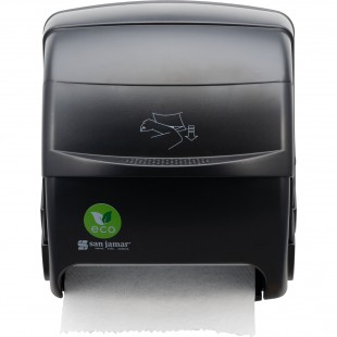 San Jamar T850REBK 12 Inch Manual Lever Wall Mounted Paper Towel Dispenser Black San Jamar T850REBK 12 Inch Manual Lever Wall Mounted Paper Towel Dispenser Black
