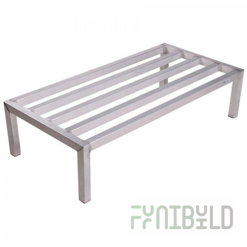 Winholt ALSQ-3-1224 24 Inch Aluminum Tubular Dunnage Rack with Venting