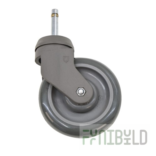 New Age Industrial C557B 5 Inch Stem Caster With Brakes TPR Wheel