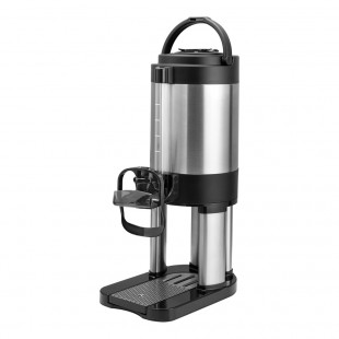 Service Ideas GIUSL1GHF 128 Oz. Hands-Free Spigot Thermal Container Brushed Stainless Steel