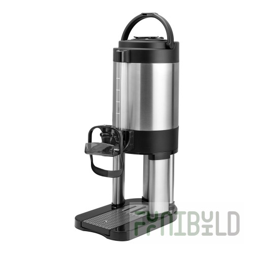 Service Ideas GIUSL1GHF 128 Oz. Hands-Free Spigot Thermal Container Brushed Stainless Steel