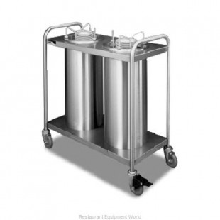 APW Wyott TL2-9A 33 Inch Mobile Plate Dispenser with Dual Elevating Platforms Stainless Steel