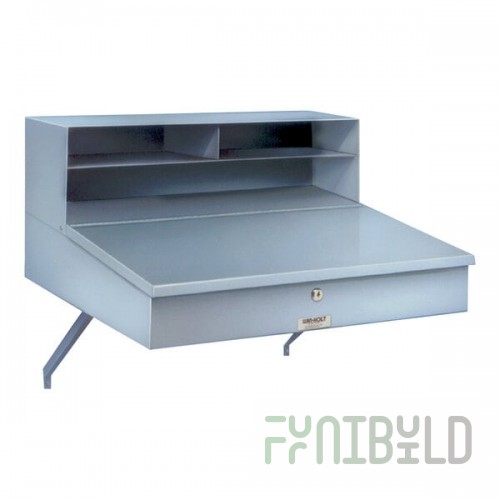 Winholt RDWNSS-1 24 Inch Wall Mounted Desk Receiving Stainless Steel with Storage