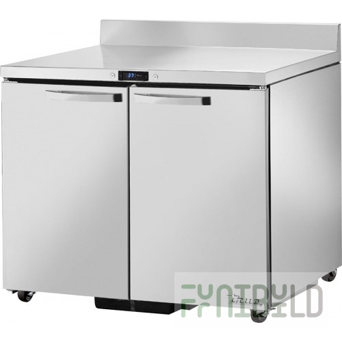True Refrigeration TWT-36-ADA-HC~SPEC3 36 Inch Stainless Steel Refrigerated Counter with Double Doors
