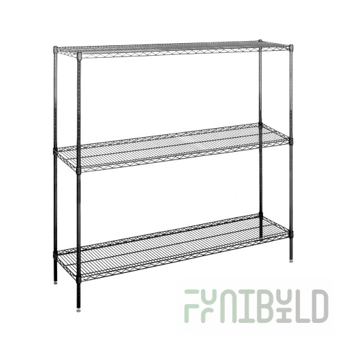 Nor-Lake SSG810-3 120 Inch 3-Tier with Green-Kote Epoxy Coated Shelving Unit