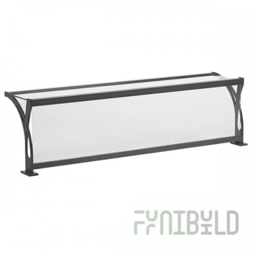 Vollrath N98419 3/8 Inch Progressive Breath Guard Cafeteria with Top Shelf Aluminum Glass