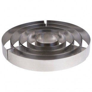 Matfer 681911 6-1/3 Inch Diameter Wedding Cake Mold Set Stainless Steel