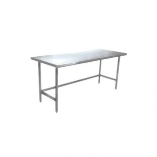 Winholt DTR-2472-14 72 Inch 14 Gauge Stainless Steel Work Table with Crossrails