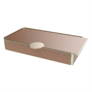 BauscherHepp S5-S6-02-DMZ026021 59-1/5 Oz Glass Bento Dinner Plate Rectangular with metal handles Tobacco brown/gold BauscherHepp S5-S6-02-DMZ026021 59-1/5 Oz Glass Bento Dinner Plate Rectangular with metal handles Tobacco brown/gold
