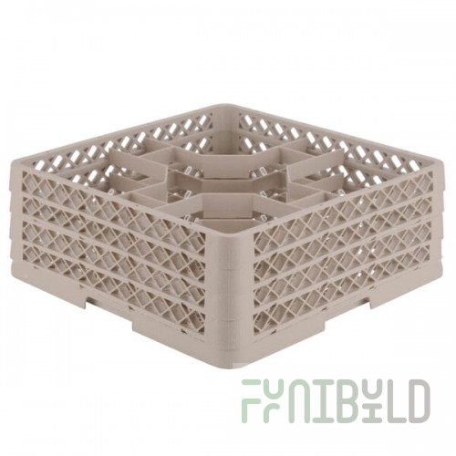 Vollrath TR13JJJ-21 19 Inch Glass Rack Co-Polymer Plastic 12 Compartments with Extenders