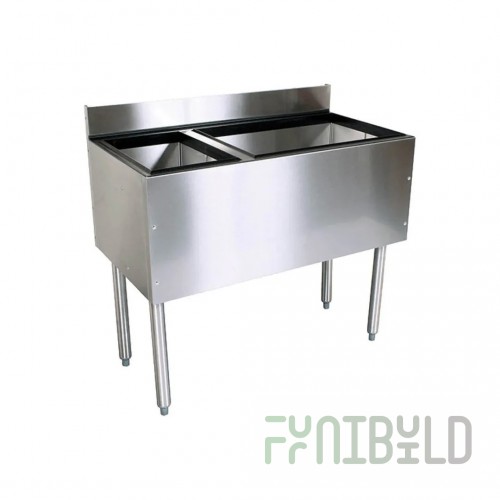 Glastender C-CBA-30R3-CP10 30 Inch Ice Bin and Cocktail Unit with Ice Capacity