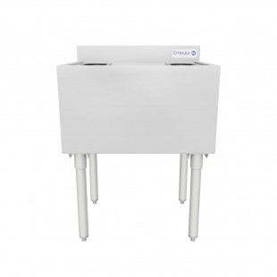 Empura EIB1824 24 Inch Underbar Ice Bin with 3 Inch Backsplash Stainless Steel