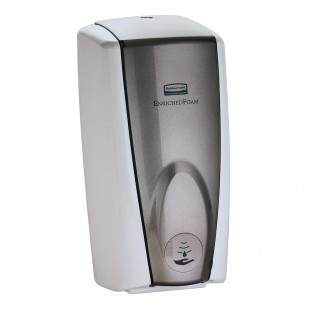 Rubbermaid FG750140 1100 ml Touch-free Wall-Mount Soap Dispenser Plastic White/Gray Pearl