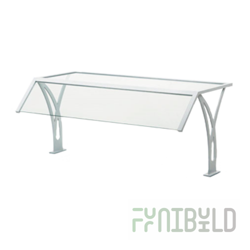 Vollrath NGB98405 32 to 37 Inch Progressive Breath Guard Stationary Sneeze Guard with Top Shelf