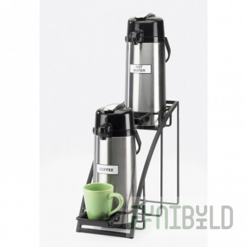 Cal Mil 1704-13 8 Inch Width 2-tier Airpot Stand Black Metal BPA Free
