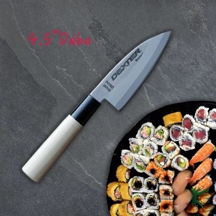 Dexter Russell P47002 4 Inch Blade Deba Knife Stainless Steel Magnolia Wood Handle Dexter Russell P47002 4 Inch Blade Deba Knife Stainless Steel Magnolia Wood Handle