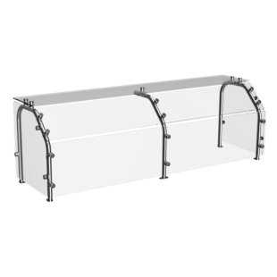Atlas Metal CSG-2ASG 35-3/4 Inch Adjustable Front Sneeze Guard Atlas Metal CSG-2ASG 35-3/4 Inch Adjustable Front Sneeze Guard