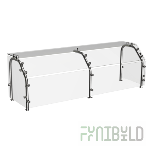 Atlas Metal CSG-2ASG 35-3/4 Inch Adjustable Front Sneeze Guard