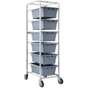 Winholt SS-L-6 27 Inch Mobile Lug Cart with Gusset Legs Stainless Steel