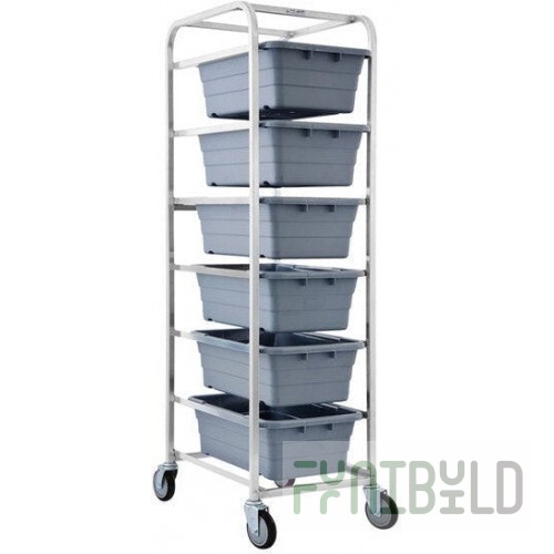 Winholt SS-L-6 27 Inch Mobile Lug Cart with Gusset Legs Stainless Steel