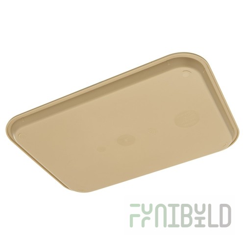 Carlisle CT121606 12 Inch Beige Cafeteria Tray with Drying Lugs Polypropylene