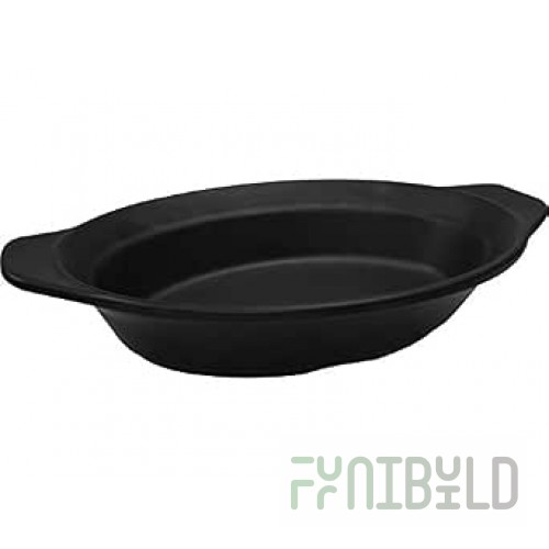 Tablecraft MSV106 10-3/4 Inch Server Melamine Faux Cast Iron Finish with Handles