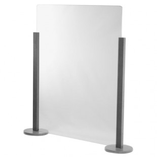 Cal Mil 22172-83NW 40 Inch Counter Shield No Window Acrylic Gray Oak Posts Cal Mil 22172-83NW 40 Inch Counter Shield No Window Acrylic Gray Oak Posts