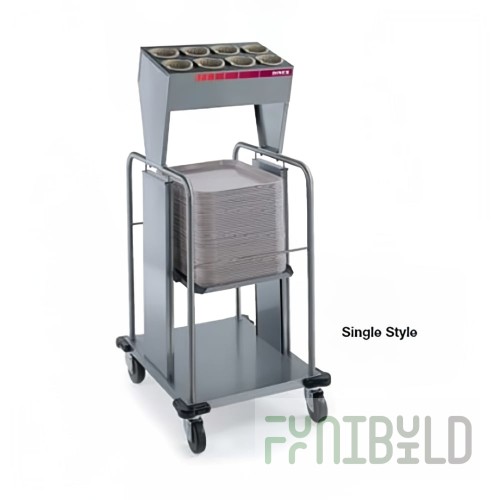 Dinex DXPIDTS1S1622 22 Inch Tray and Silverware Dispenser Mobile Design Stainless Steel