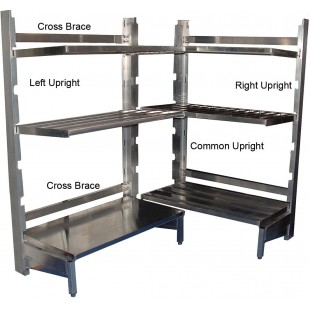 Winholt SCASU-24L 5 Inch Left Upright Aluminum Shelving Support with NSF